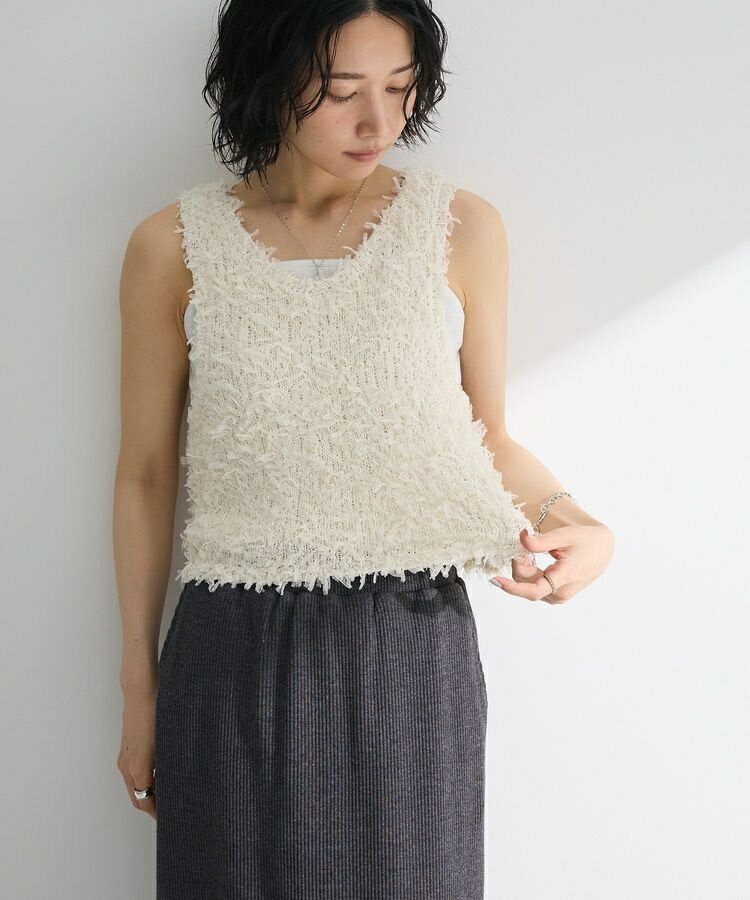 ・swing by 2wayチュールヤーンベスト／グリーンパークス（Green Parks）