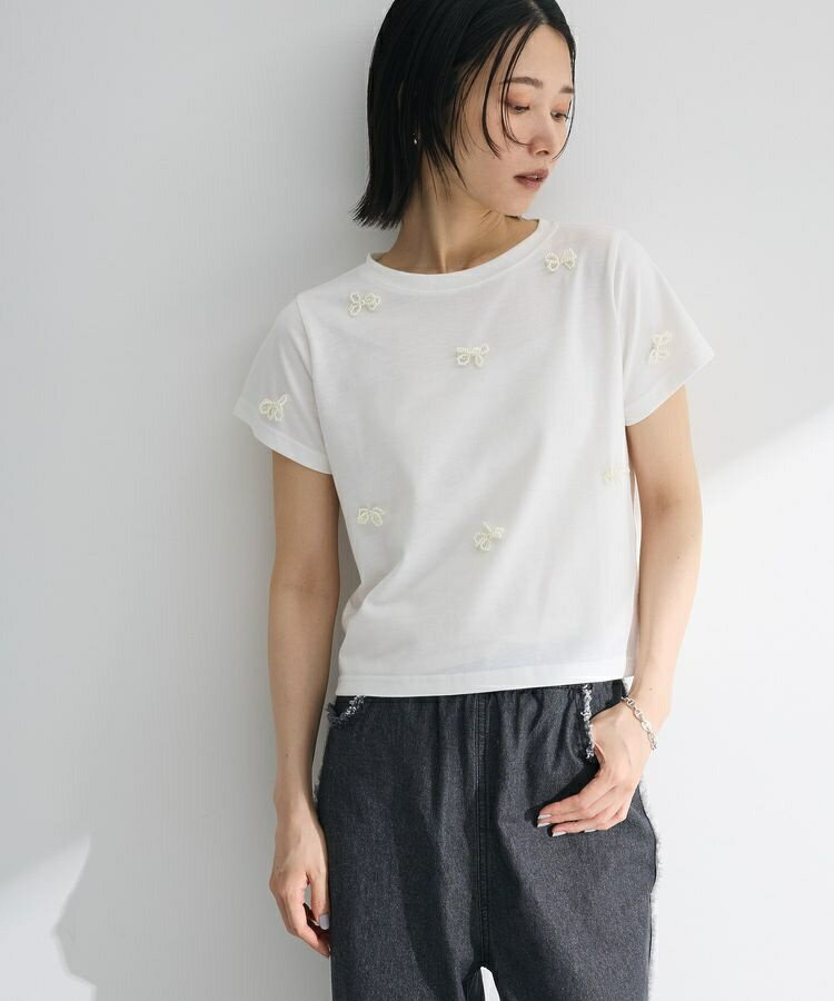 ・swing by パールリボンモチーフTEE／グリーンパークス（Green Parks）のサムネイル