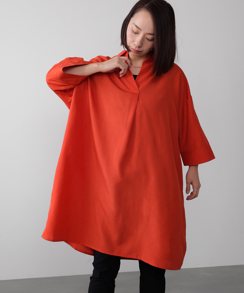 麻ライクスキッパーシャツチュニック／ブージュルード（Bou Jeloud）