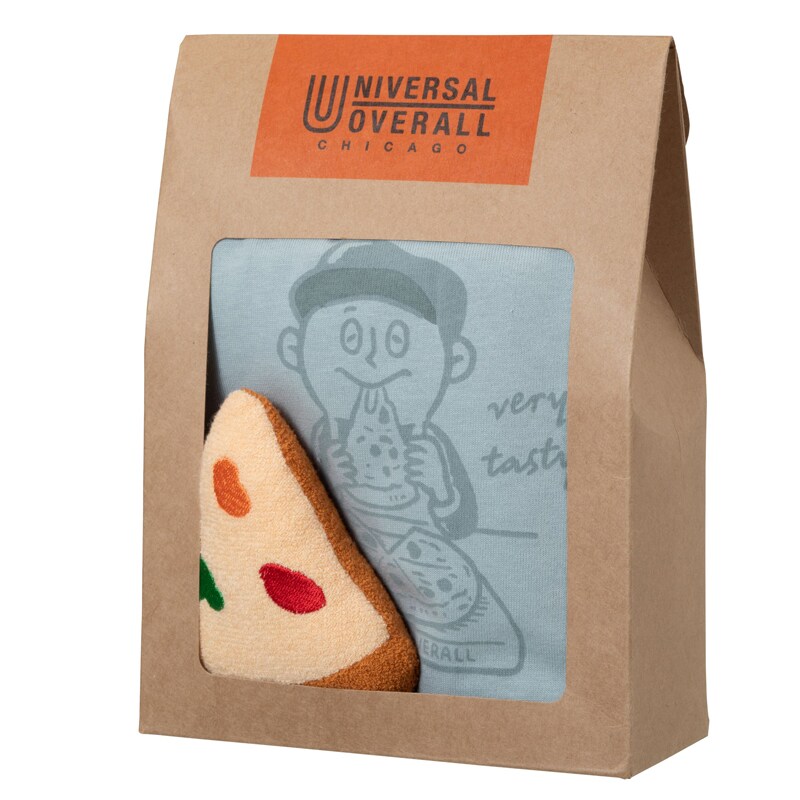 ベビー小物ギフトセット（スタイ＆布製ラトル）／ユニバーサルオーバーオール（UNIVERSALOVERALL）