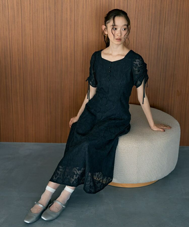 パネル切り替えレースワンピース／アースミュージック＆エコロジー（earth music＆ecology）