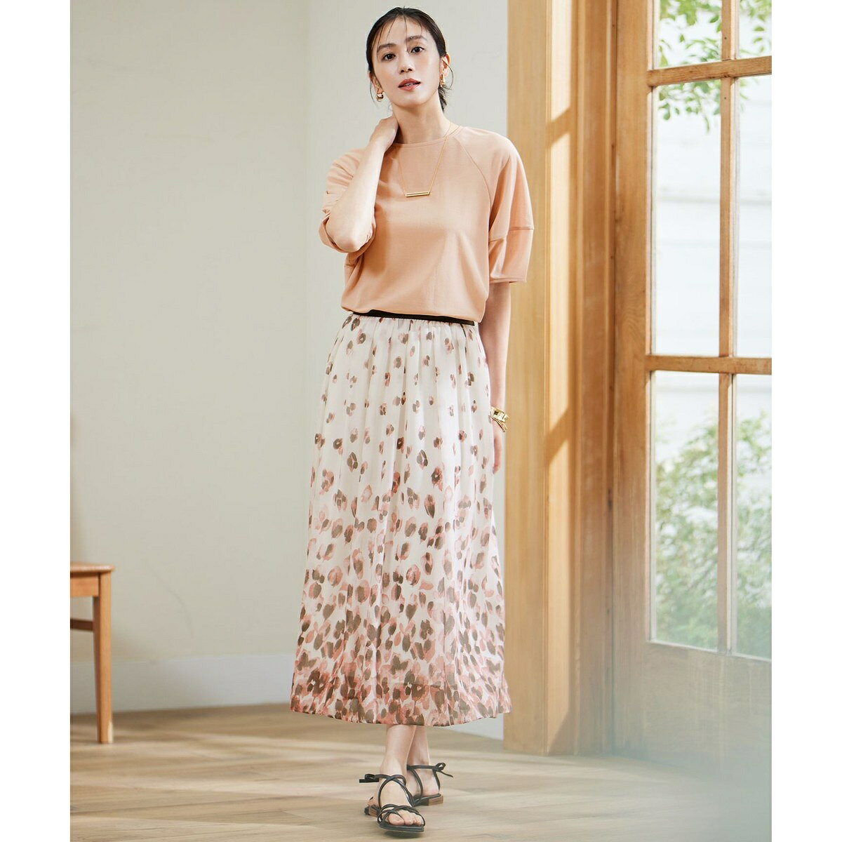 【洗える】グラデーションペタルプリント スカート／自由区（JIYU-KU） 0101marui-12959046 丸井(マルイ)楽天市場店 サンプル画像2