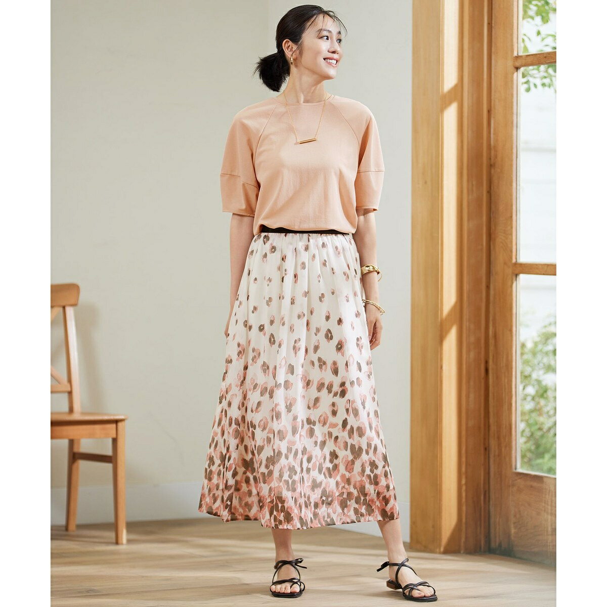【洗える】グラデーションペタルプリント スカート／自由区（JIYU-KU） 0101marui-12959046 丸井(マルイ)楽天市場店 サンプル画像3