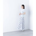 カラーヤーンチェックスカート/ナチュラルビューティーベーシック(NATURAL BEAUTY BASIC)