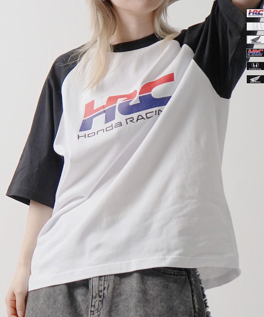 ILL’S 【HONDA ホンダ】フロントプリント ボックスシルエット ラグラン半袖Tシャツ／イルズ（ILLS）