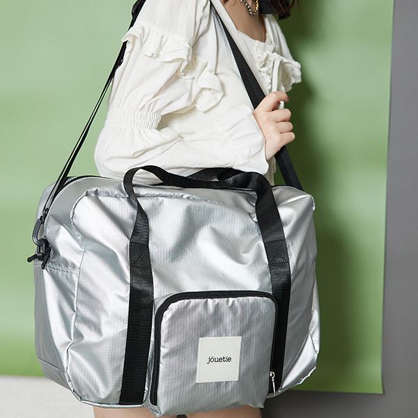 メタリックナイロン 大容量折り畳みラージボストンバッグ／ジュエティ（jouetie）