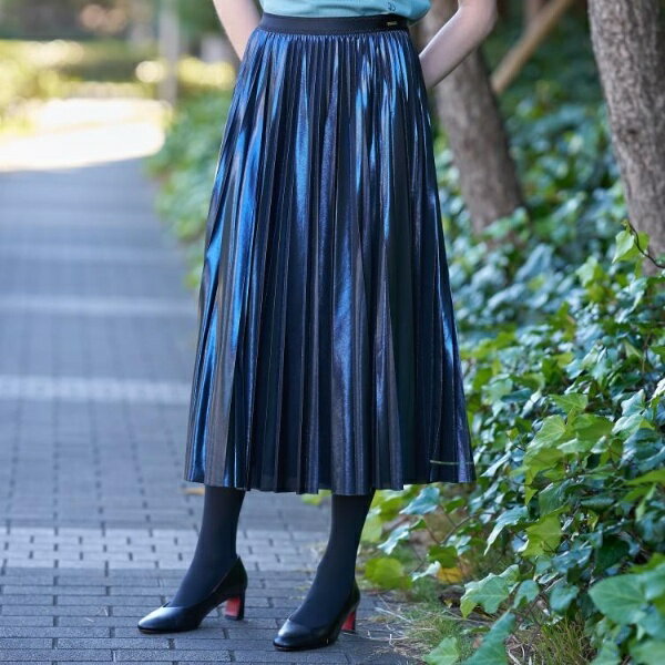 【洗えるストレッチ性オンオフ】箔プリントプリーツスカート／ドレステリア（DRESSTERIOR）のサムネイル