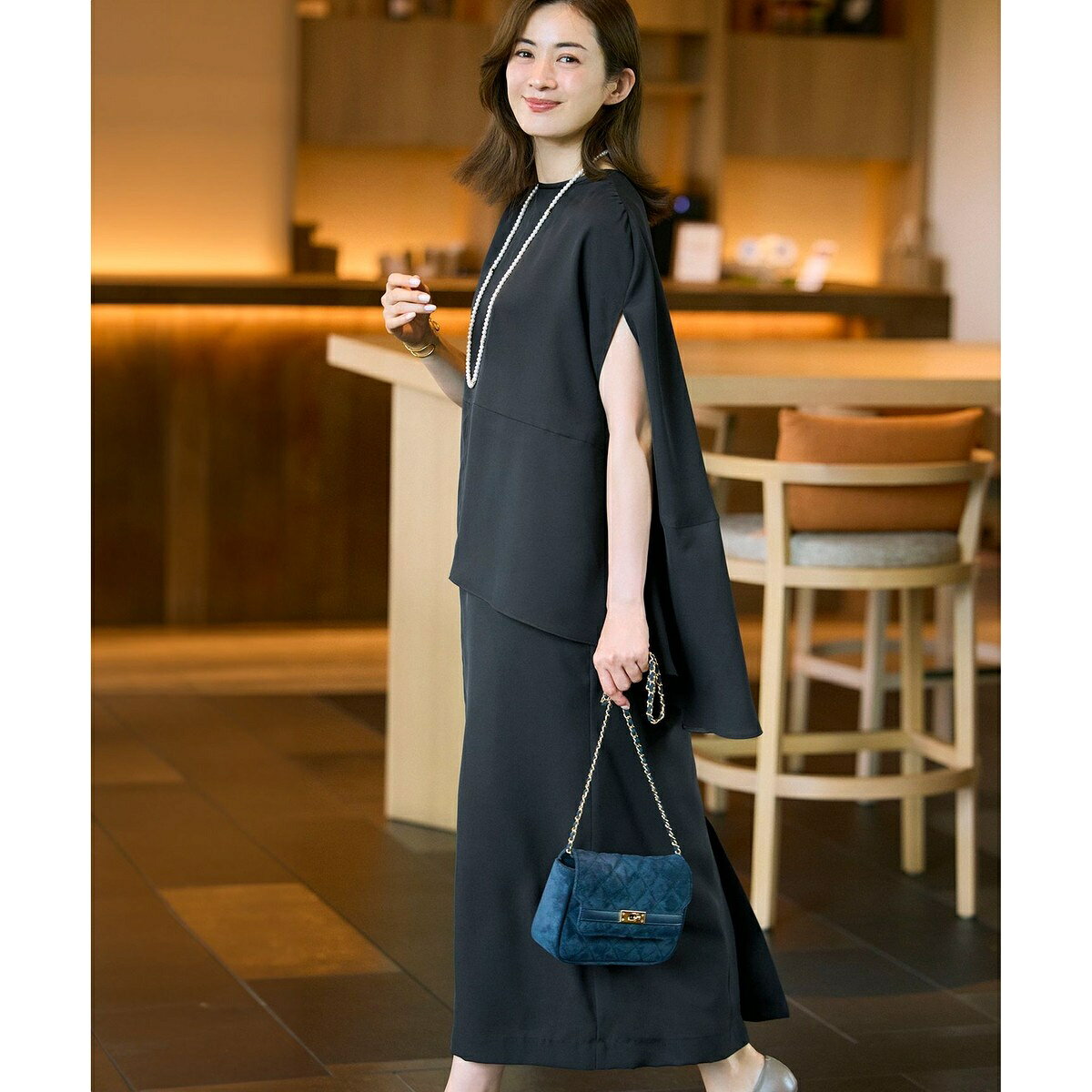 【一部店舗限定/UVカット/洗える】ライトウェイトツイル ケープ付き ワンピース／23区（23KU） 0101marui-12961847 丸井(マルイ)楽天市場店 サンプル画像2