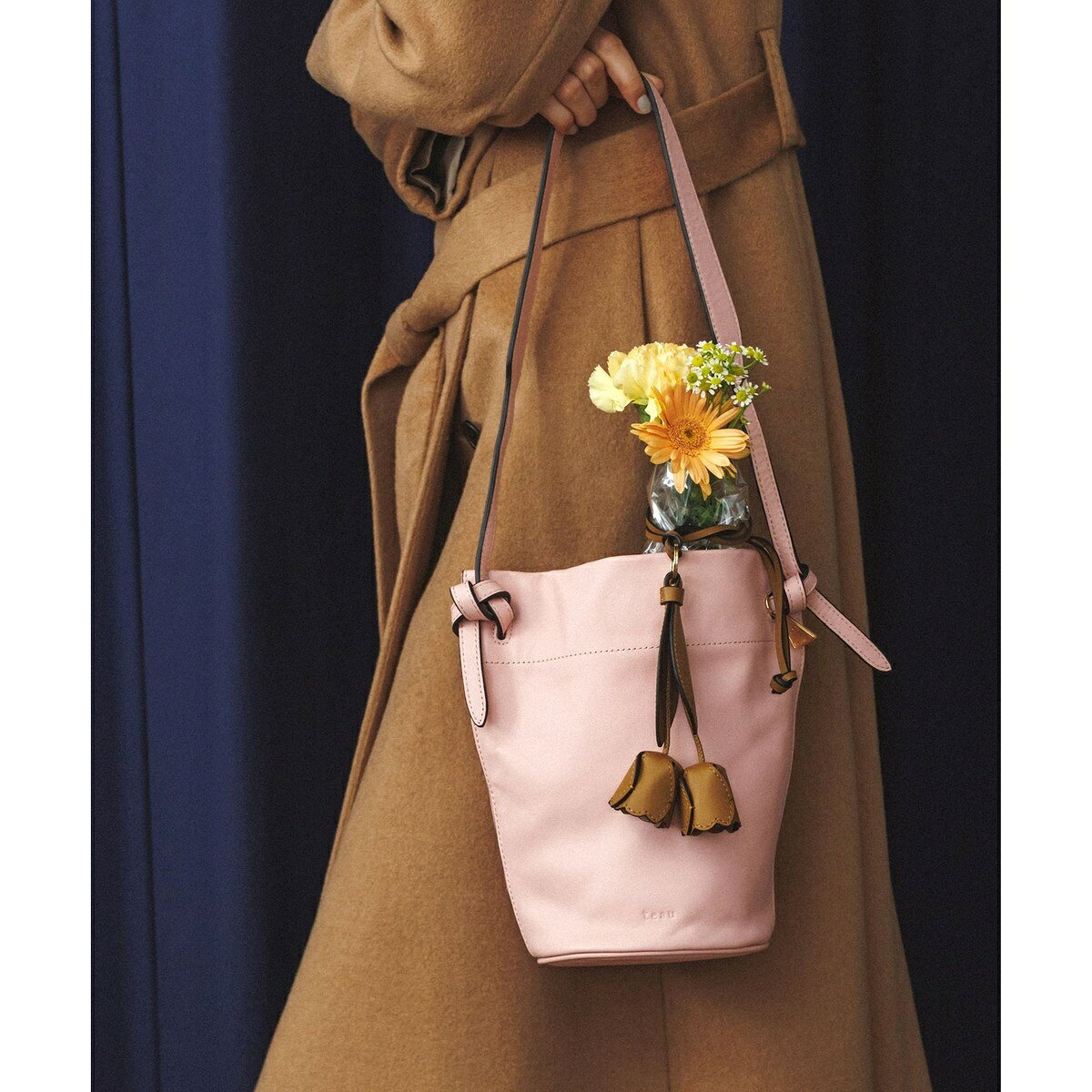 【teau・牛革】panier tulip ring charm（キー/バッグチャーム・ネックレス）／ロ...