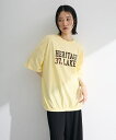 カレッジロゴ刺繍5分袖チュニック/グリーンパークス(Green Parks)