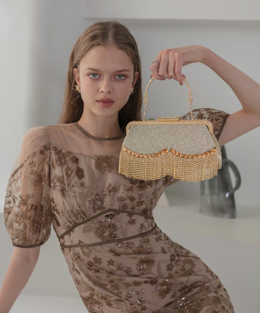 3WAYビジューフリンジバッグ／レジャ（Leja）