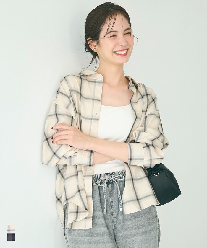 チェックビッグシャツ 全2色／コカ（coca）のサムネイル