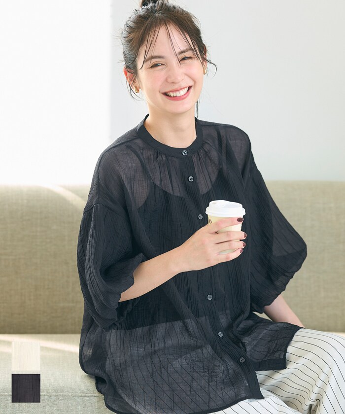 シアーボリュームブラウス 全2色／コカ（coca）のサムネイル