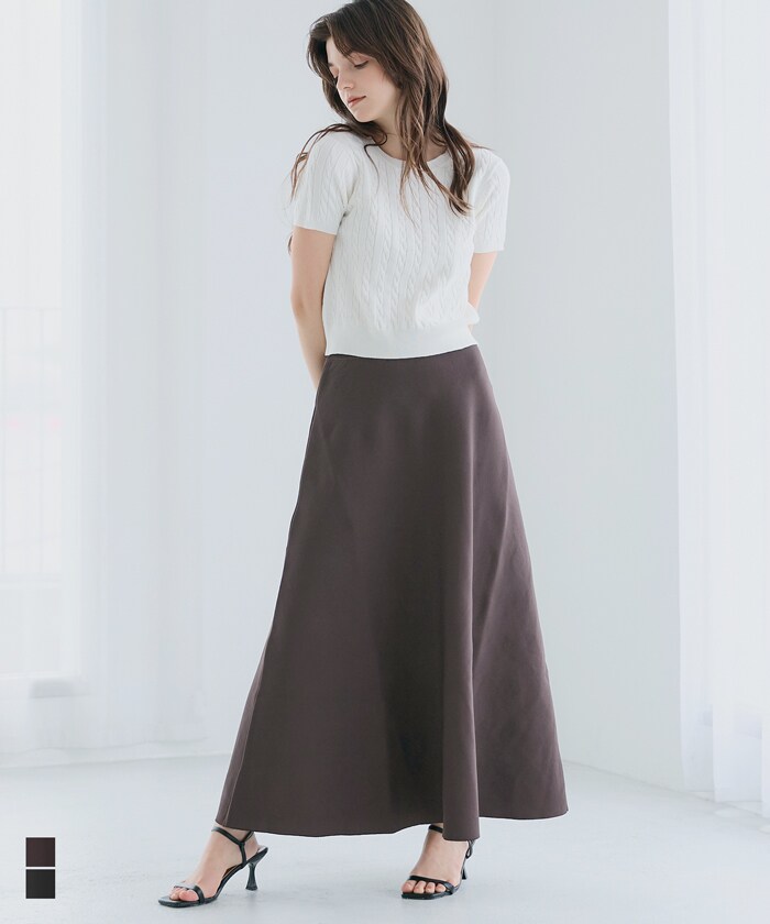 ニットAラインスカート 全2色／コカ（coca）のサムネイル