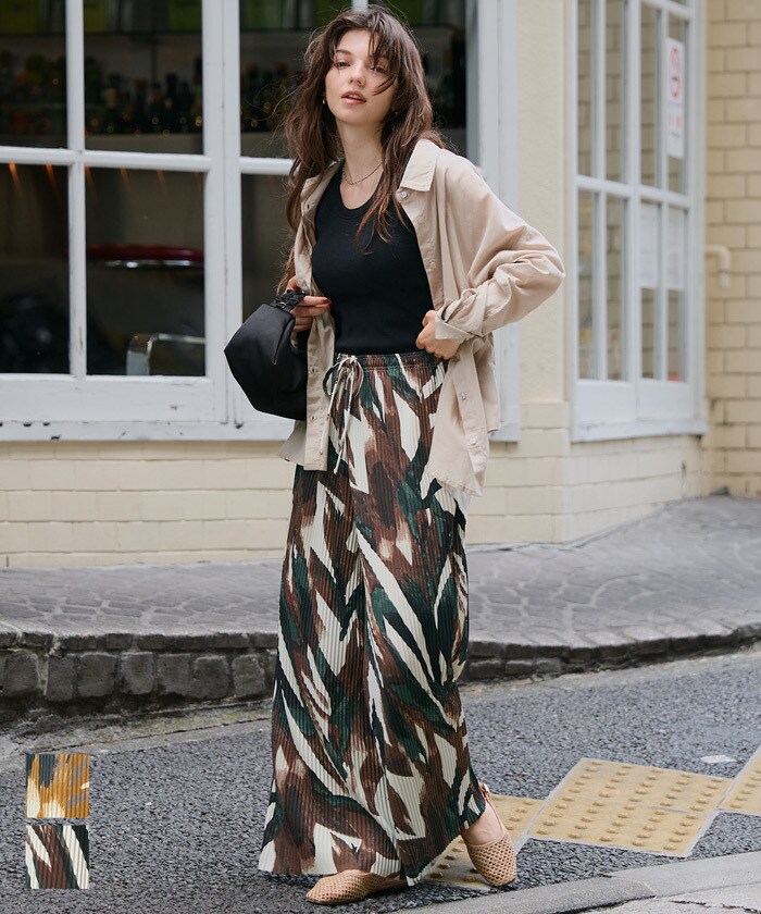 柄リブパンツ 全2色／コカ（coca）のサムネイル