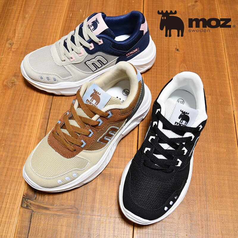 【25秋冬新作】配色ダッドスニーカー カジュアル レースアップ 厚底／モズ（moz）