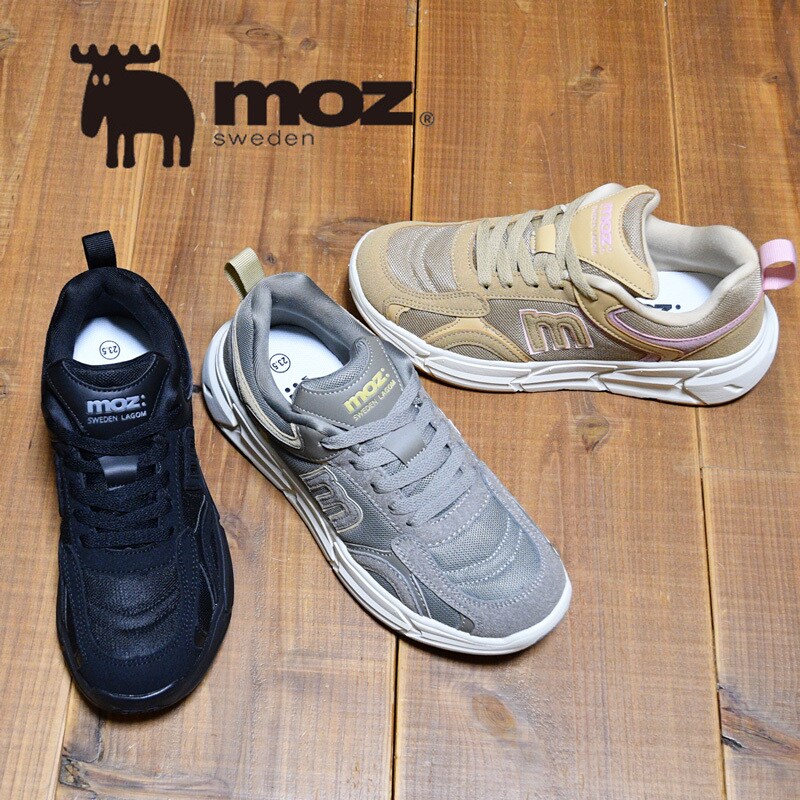 【25秋冬新作】ダッドスニーカー シンプル 軽量 歩きやすい 通勤 通学 ／モズ（moz）