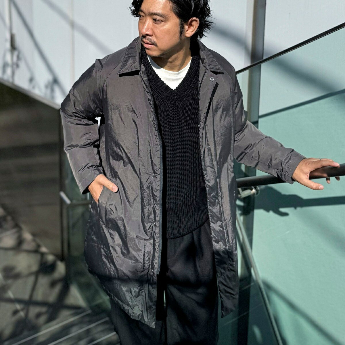 【TAION/タイオン】別注ダウンステンカラーコート 25AW／ノーリーズ グッドマン（NOLLEY’S goodman）