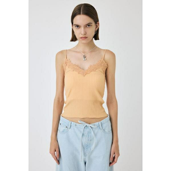 LACE TRIM RIB キャミソール／マウジー（MOUSSY）