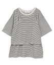 【2点セット】キャミレイヤードTシャツ/アメリカンホリック(AMERICAN HOLIC)