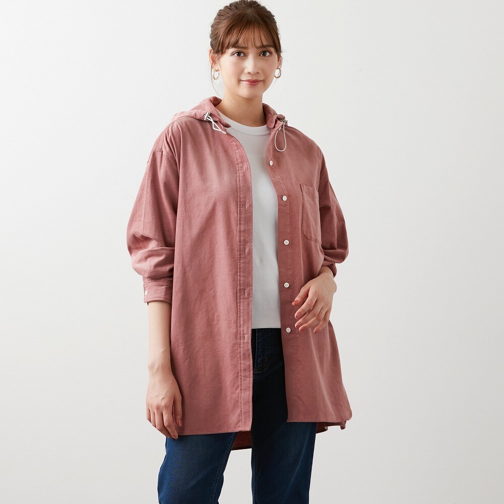 楽天丸井（マルイ）楽天市場店コーデュロイフード付ロングシャツ／アル・ディ・ラ（AL DI LA）