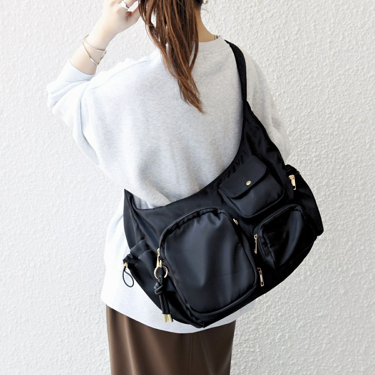 《追加予約》SHIPS any: 9ポケット 2WAY ショルダー バッグ／シップス エニィ（SHIPS any）