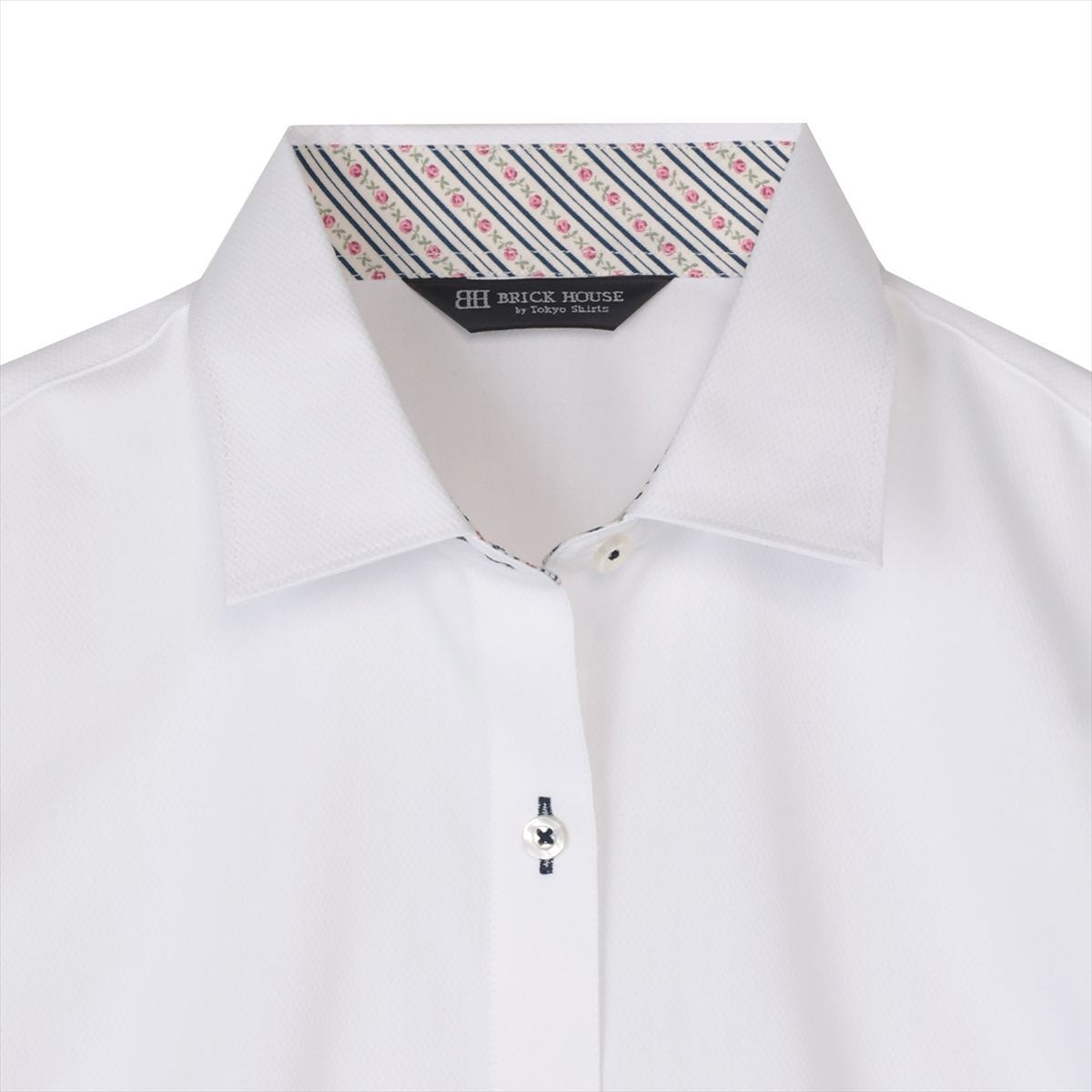 【透け防止】 ワイド 七分袖 形態安定 レディースシャツ／ブリックハウス（BRICKHOUSE）