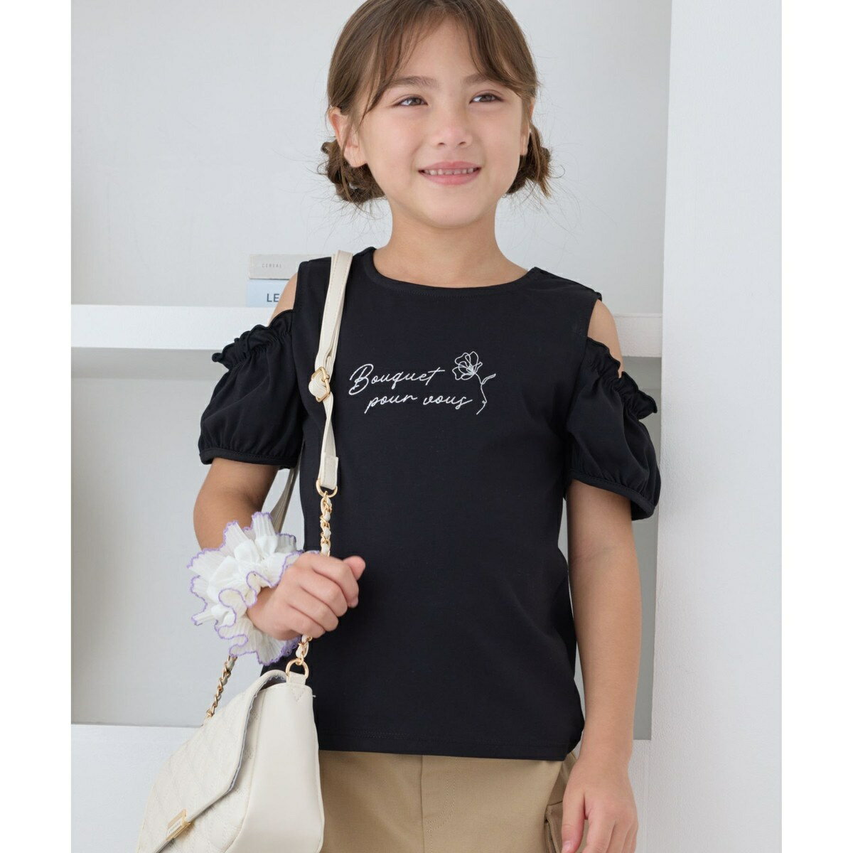 【接触冷感・吸水速乾】肩あきパフスリーブトップス／ロペピクニックキッズ（ROPE' PICNIC KIDS）