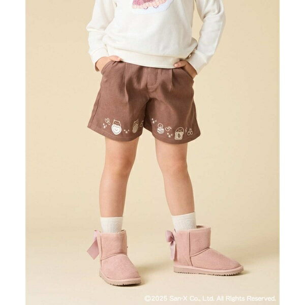 [100-140]【a.v.v限定デザイン/刺繍のアート/後ろゴムで楽ちん】すみっコぐらし刺繍キュロ／アー・ヴェ・ヴェ（a.v.v）