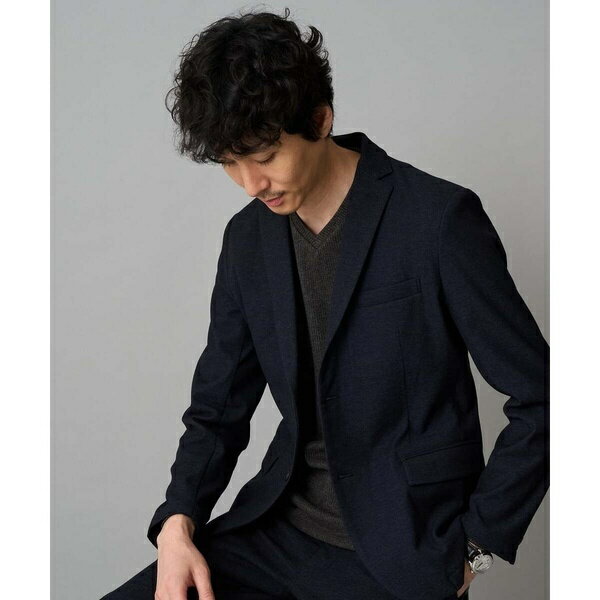 【イージーケア】デニムライクストレッチ裏起毛テーラードジャケット【洗濯機で洗える】〈ON/OFF S/アー・ヴェ・ヴェ(a.v.v)