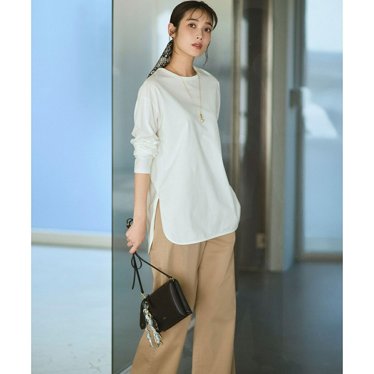【大好評素材/洗える】コットンベアジャージー ロング Tシャツ／23区（23KU） 0101marui-12981594 丸井(マルイ)楽天市場店 サンプル画像3