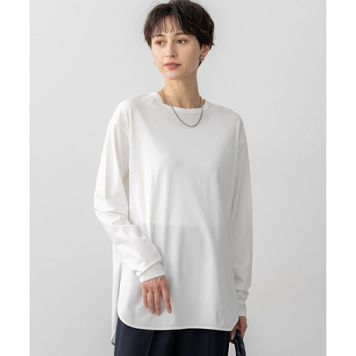 Other - 【大好評素材/洗える】コットンベアジャージー ロング Tシャツ／23区（23KU）
