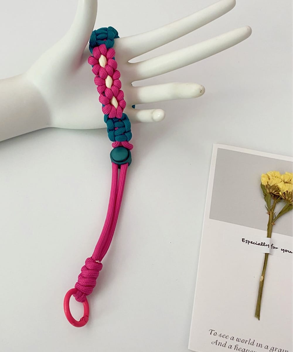 HOOK -select- ポップ風マーガレット編みスマホストラップ／フック（HOOK）