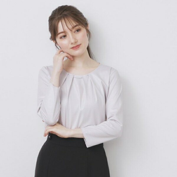 《S-3Lサイズ》タックビジュートップス【洗濯機洗い可】／インデックス（index）