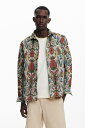【4サイズ展開/S/XL】エスニック柄の長袖シャツ/デシグアル(Desigual)