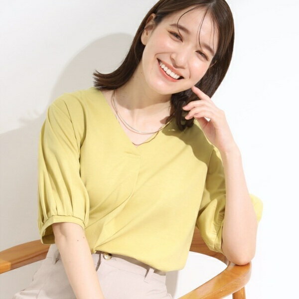 【S-LLひんやりUV】女性らしい印象に スキッパートップス／シューラルー（SHOOLARUE）