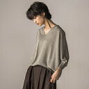 LEVITAシアーVネックドルマンニットプルオーバー≪手洗い可能≫/メイソングレイ(MAYSON GREY)