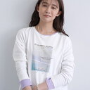 【接触冷感/UVケア】プリントフォトロングTシャツ/インディヴィ(INDIVI)