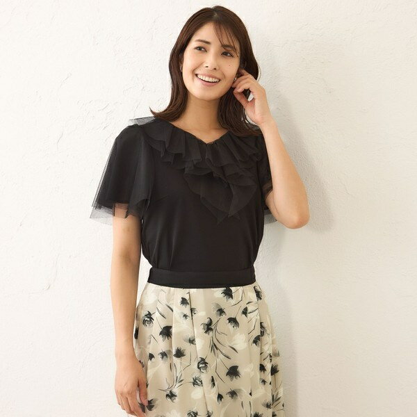 チュールネットコンビ カットソー／トゥービーシック（TO BE CHIC）