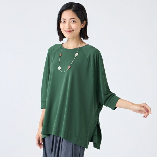 【ウォッシャブル・接触冷感・UV・防シワ】強撚スムースカットソー／トランスワーク（TRANS WORK）