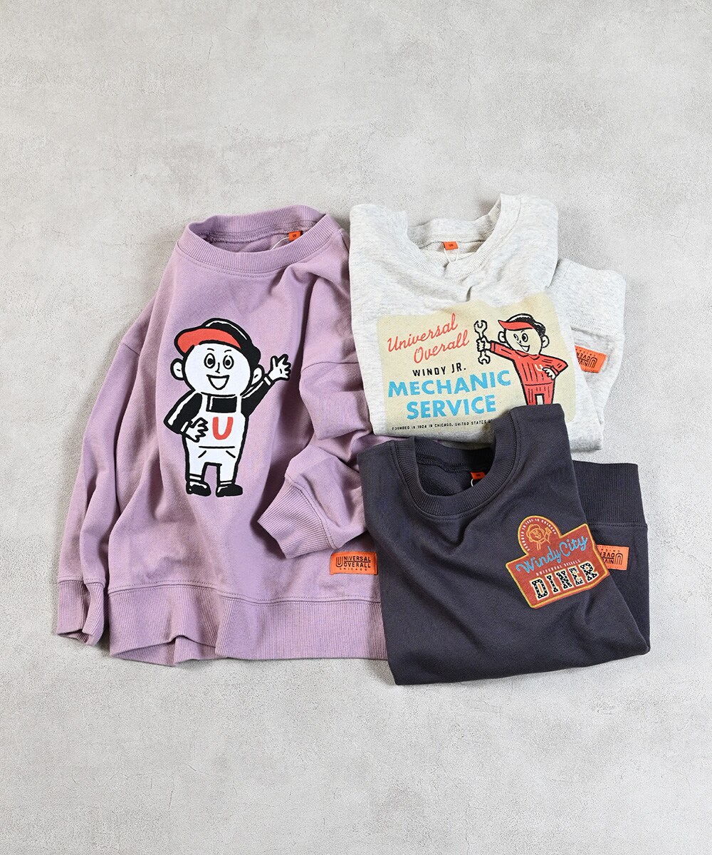 【UNIVERSAL OVERALL】別注プリントトレーナー／マーキーズ（MARKEY'S）