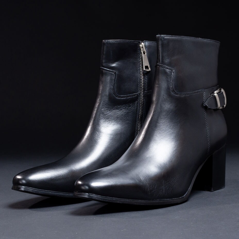 サイドベルト ヒールブーツ / サイドジップ／エンデヴァイス（endevice）