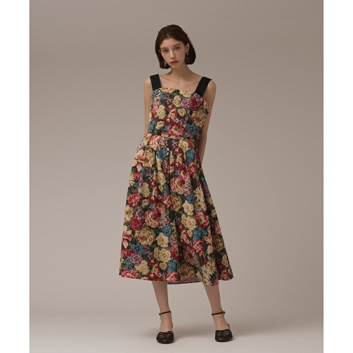 アンティークフラワータックスカート／グレースコンチネンタル（GRACE CONTINENTAL）