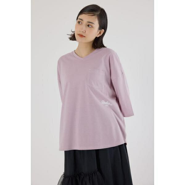 カラーステッチVネック5分袖Tシャツ／ロデオクラウンズ ワイドボウル（RODEO CROWNS WIDE BOWL）