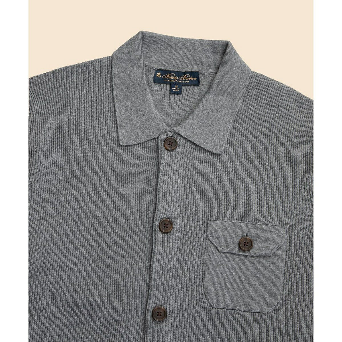 スーピマコットン　リブニット　チョアジャケットセーター／ブルックスブラザーズ（Brooks Brothers）
