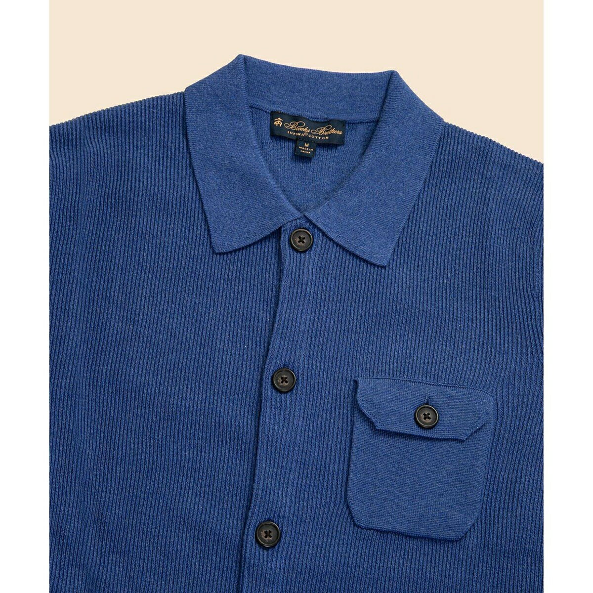 スーピマコットン　リブニット　チョアジャケットセーター／ブルックスブラザーズ（Brooks Brothers）