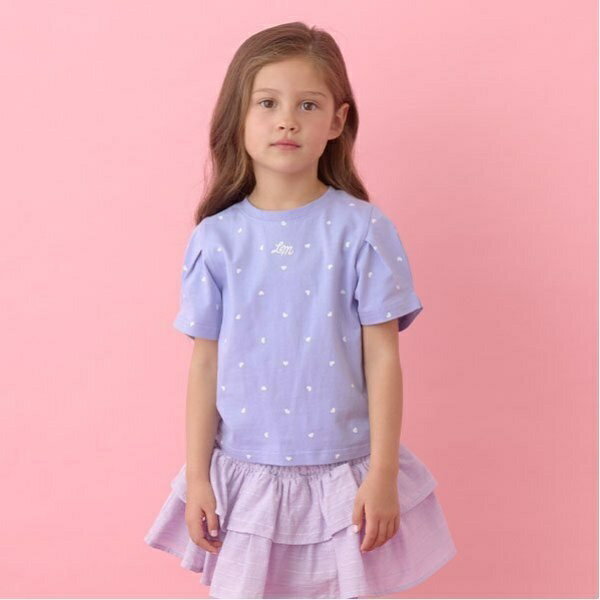 【大好評につき再入荷】【ソフトコットン】アソート総柄タックスリーブTシャツ／リセマイン（Lycee mine）のサムネイル