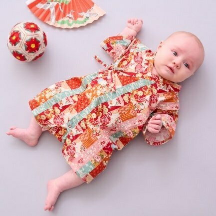 甚平オール(縞パッチワーク柄)／センスオブワンダー（sense of wonder）