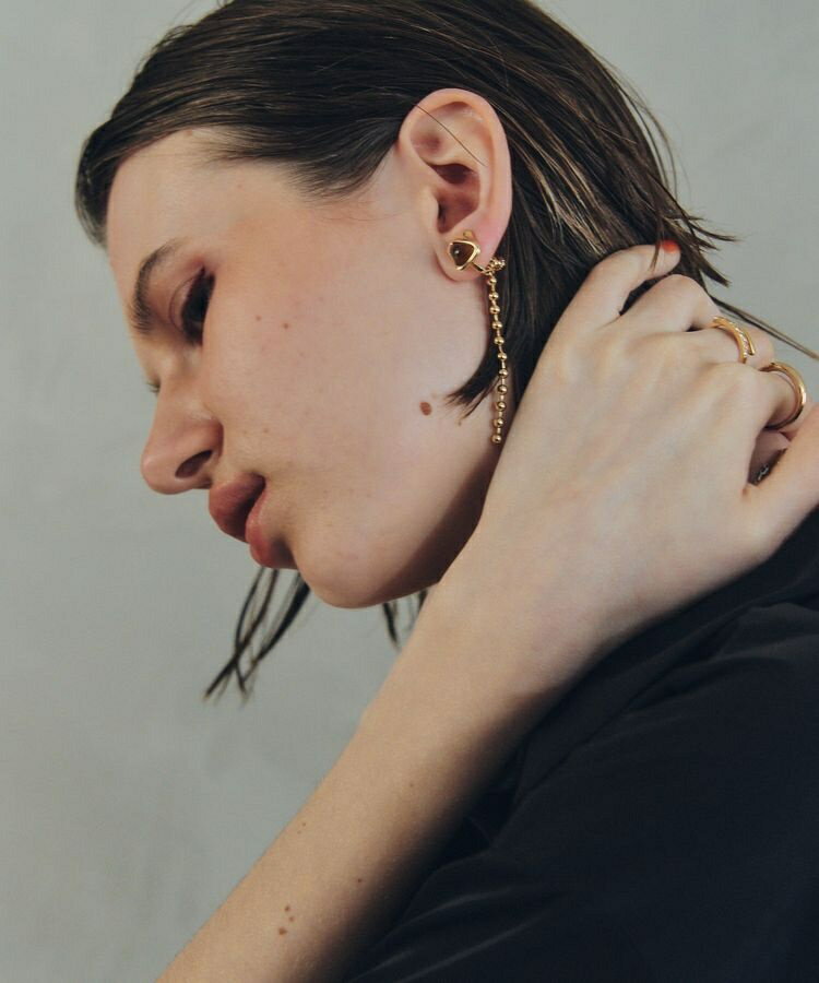 マーブルボールチェーンイヤリング／イェッカ ヴェッカ（YECCA VECCA）