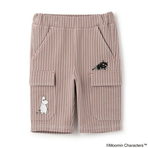 MOOMIN/刺しゅうストライプ6分丈パンツ／クレードスコープ（kladskap）